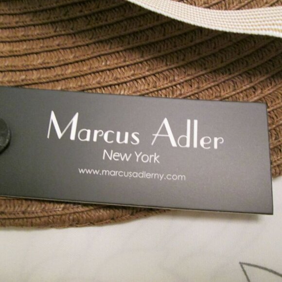 MARCUS ADLER Ribbon Tie Sun Hat-Brown-One Size-NWT - Picture 4 of 10